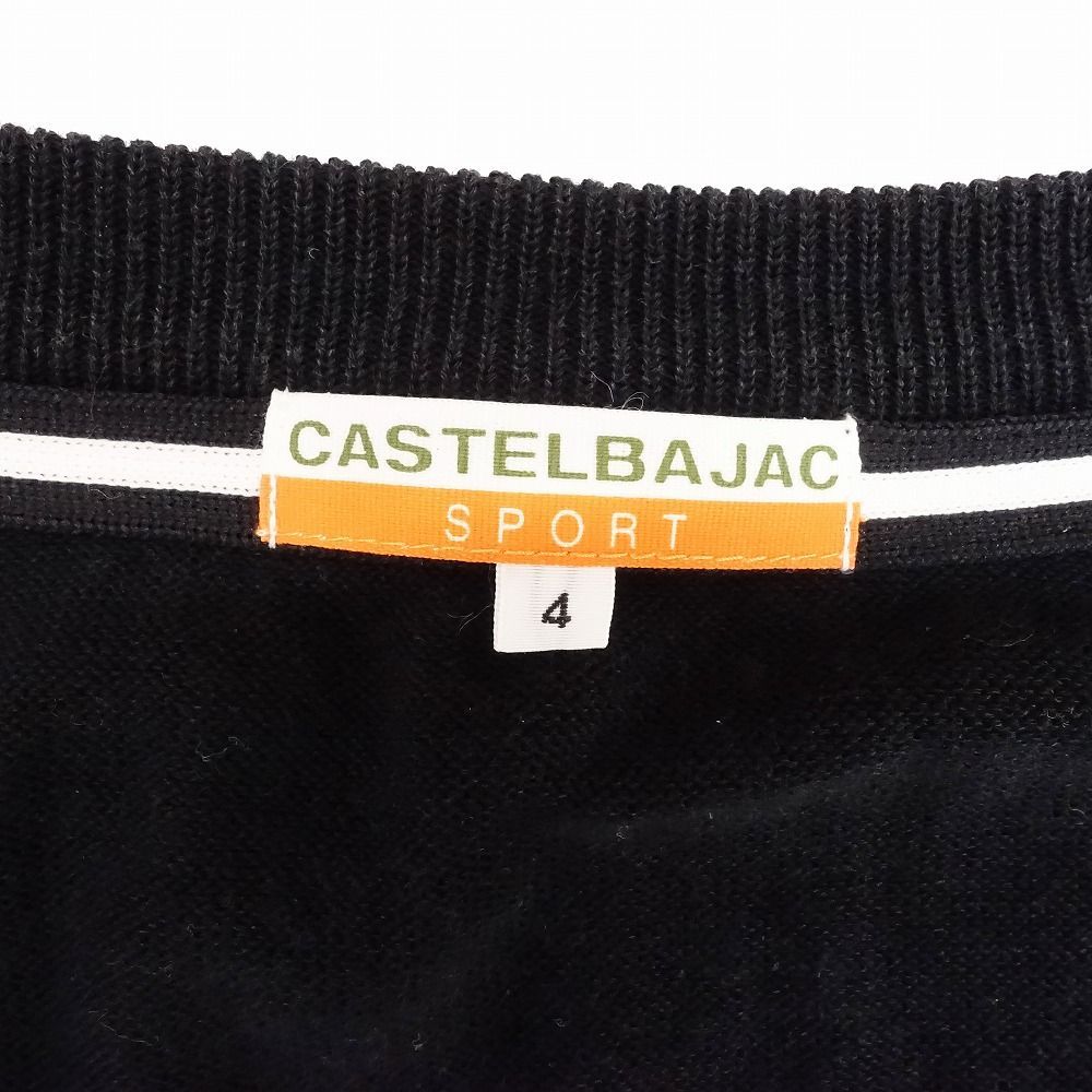 CASTELBAJAC カステルバジャック ロゴ コットン ニット Vネック