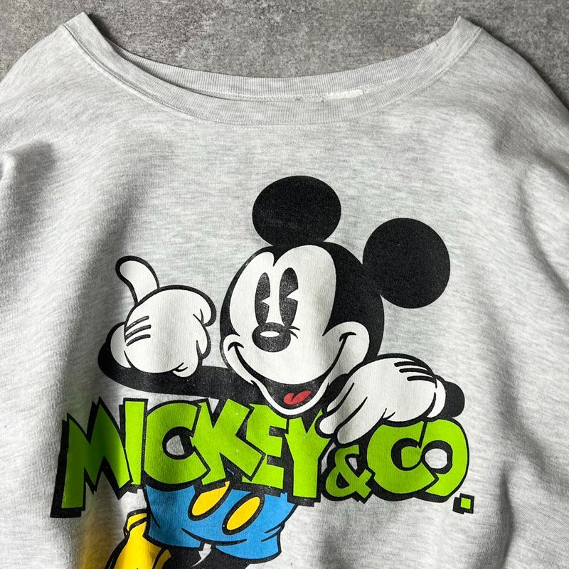 90s ディズニー オフィシャル ミッキー プリント スウェット