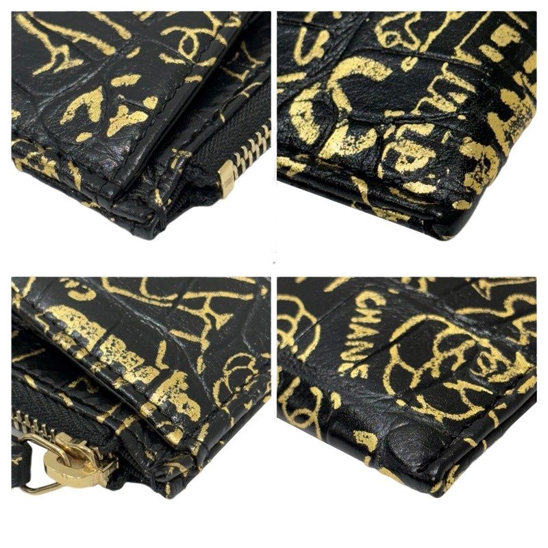 シャネル　コインケース　ブラック　ゴールド CHANEL シャネル 2.55 カードケース A70341 ブラック×ゴールド