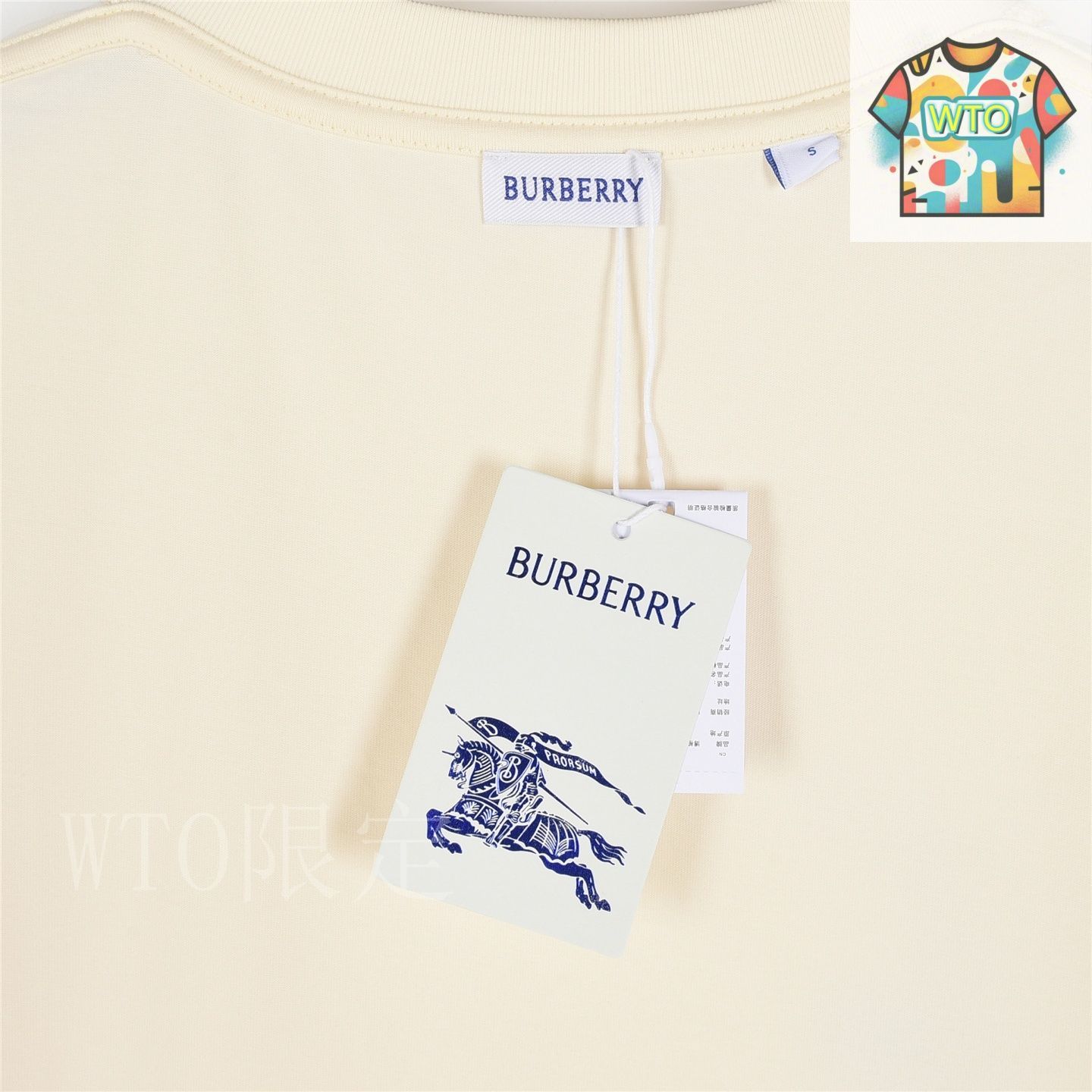 今日特価】Burberry Equestrian Knight Logo Short Sleeve T-Shirt-3