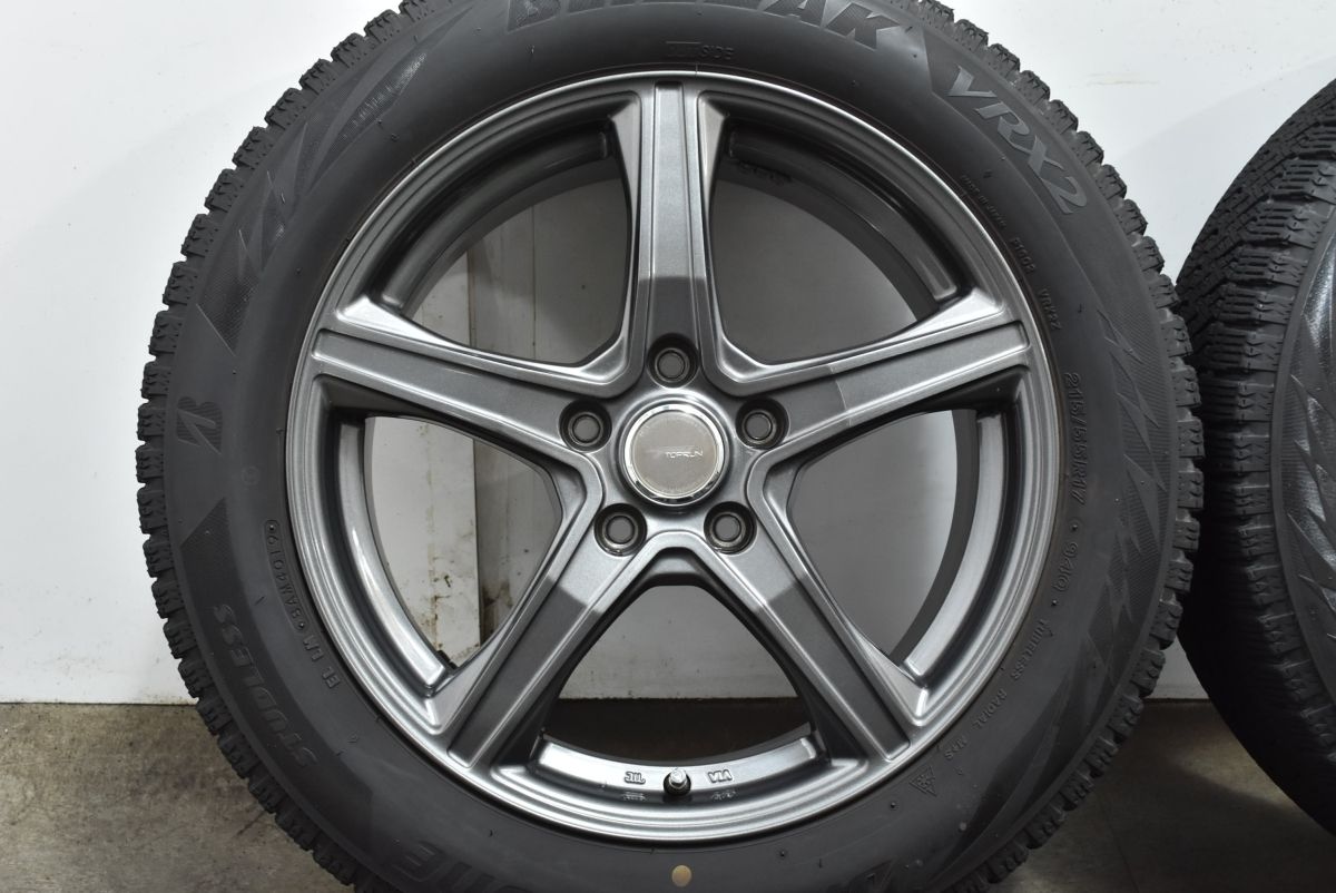 【送料無料】 品 トップラン 17in 7J 53 PCD114.3 ブリザックVRX2 215|55R17 プリウスα エスティマ C-HR オデッセイ ヴェゼル WR-V CX-3 人気ブランドも送料無料！