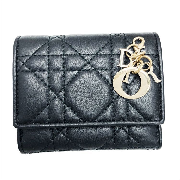 Dior ディオール ラムスキン 三つ折財布 ラムスキン Dior(ディオール) 折りたたみ財布(レディース) - 海外通販