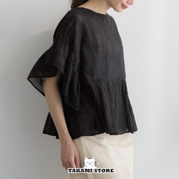 ブラウス tシャツ レディース 春 夏 トップス 綿シャツ シャツ 綿 ラウンドネック 半袖 ティアードスリーブ レディース売れ筋商品|||ファッションSX234 楽天市場】ブラウス tシャツ レディース 夏 トップス 綿シャツ