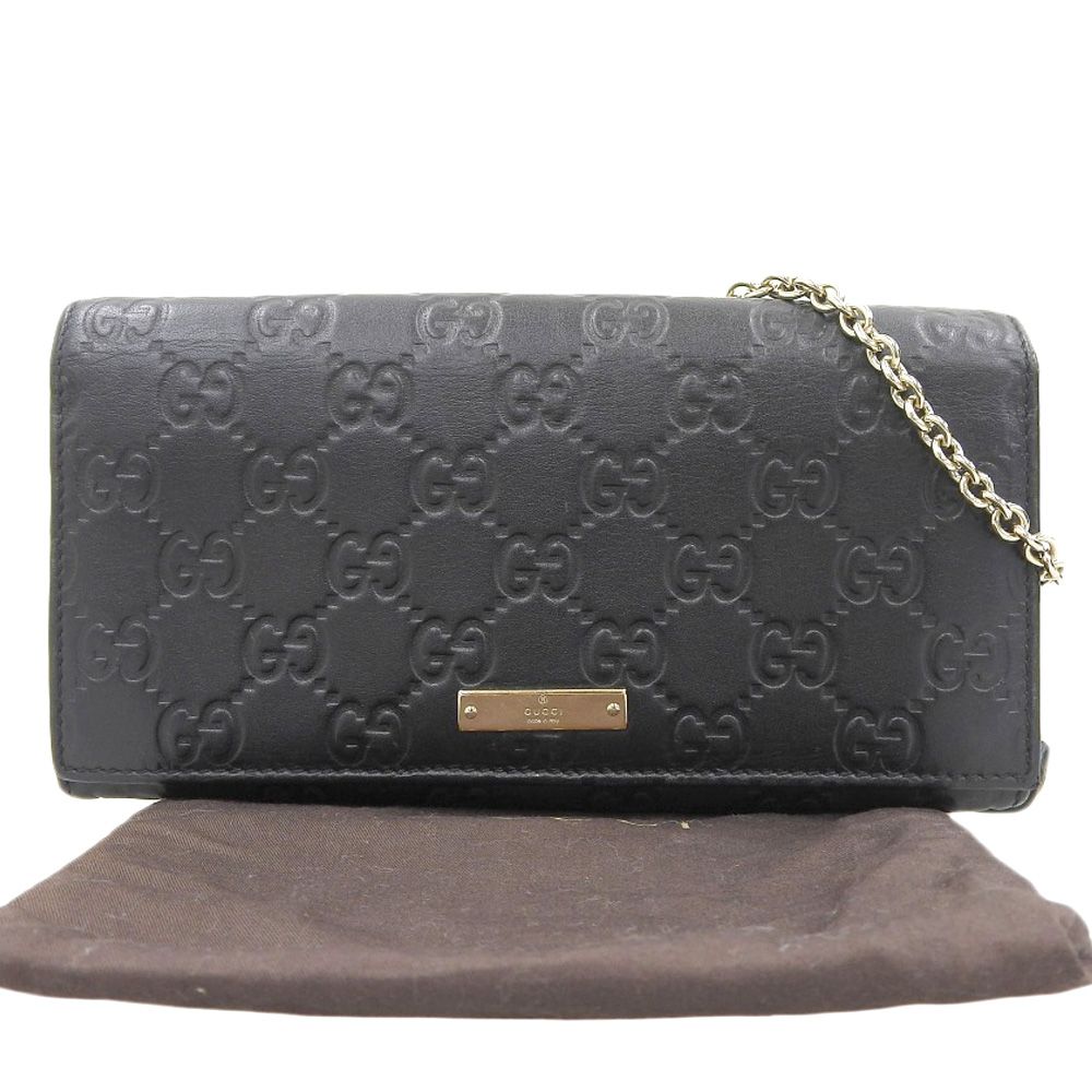 美品✨ GUCCI リストウォレット チェーンショルダー グッチシマ 