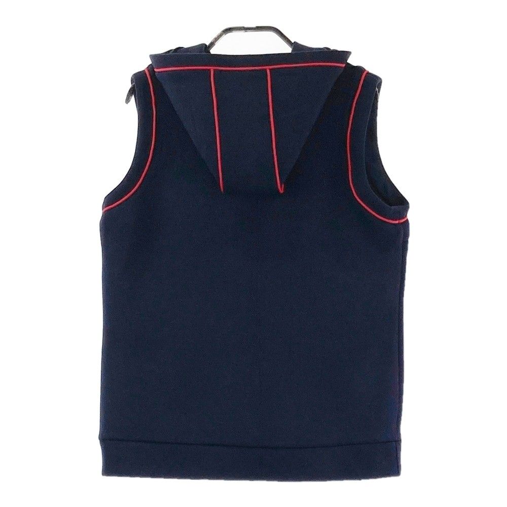 サイズ：40 VIVA HEART ビバハート フード付 ジップベスト ネイビー系