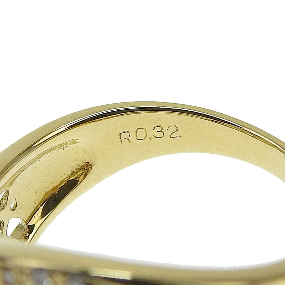 本物保証】 鑑付 新品同様 リング 指輪 約5.5g K18YG Pt900 ルビー  