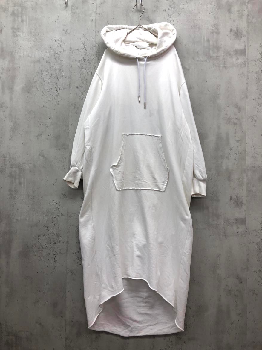 DIESEL ディーゼル 背中あき ビッグロゴ パーカー ワンピース sizeXXS|白 ◎レディース
