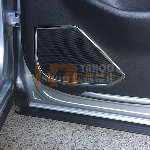 マツダ CX-5 KF系 2017年 ドアスピーカーリング インテリアパネル ガーニッシュ ステンレス製 鏡面 メッキ カスタムパーツ 4pcs 3257