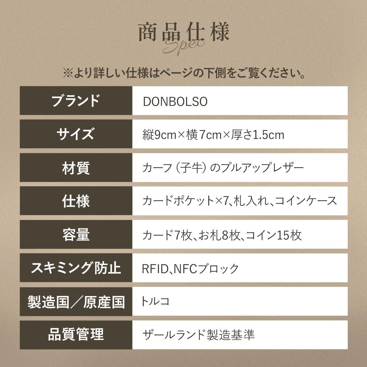コンパクト財布 本革 ミニ財布 プレゼント メンズ コンパクト ミニウォレット 財布 za 057-carbon DONBOLSO