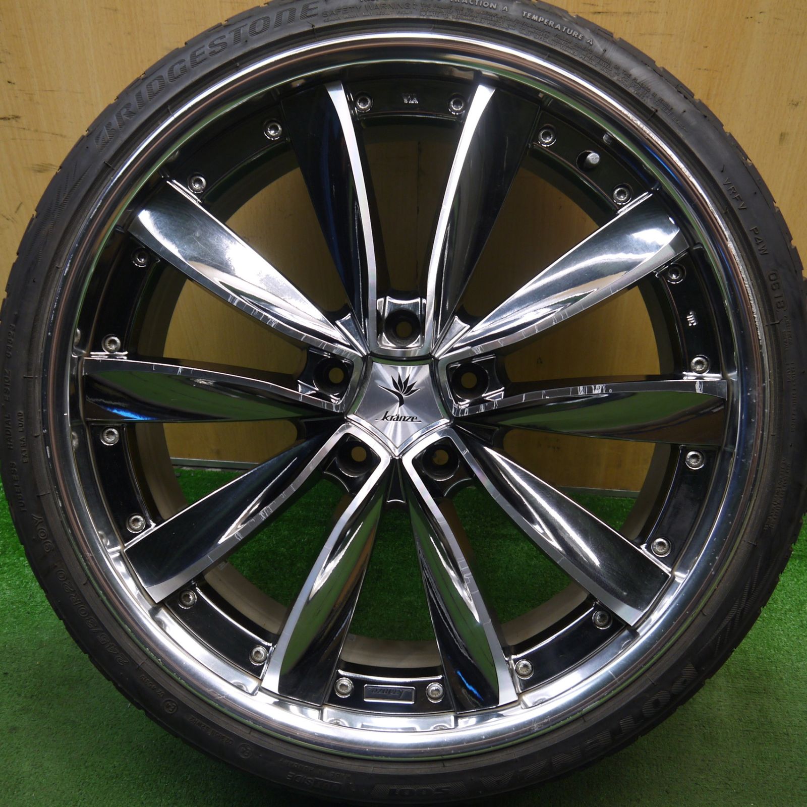 バリ溝 9.5分 1本 Kranze CHRISHNA 245|30R20 ブリヂストン ポテンザ S001 クレンツェ クリシュナ 20インチ PCD114.3|5H 5061008Hノ