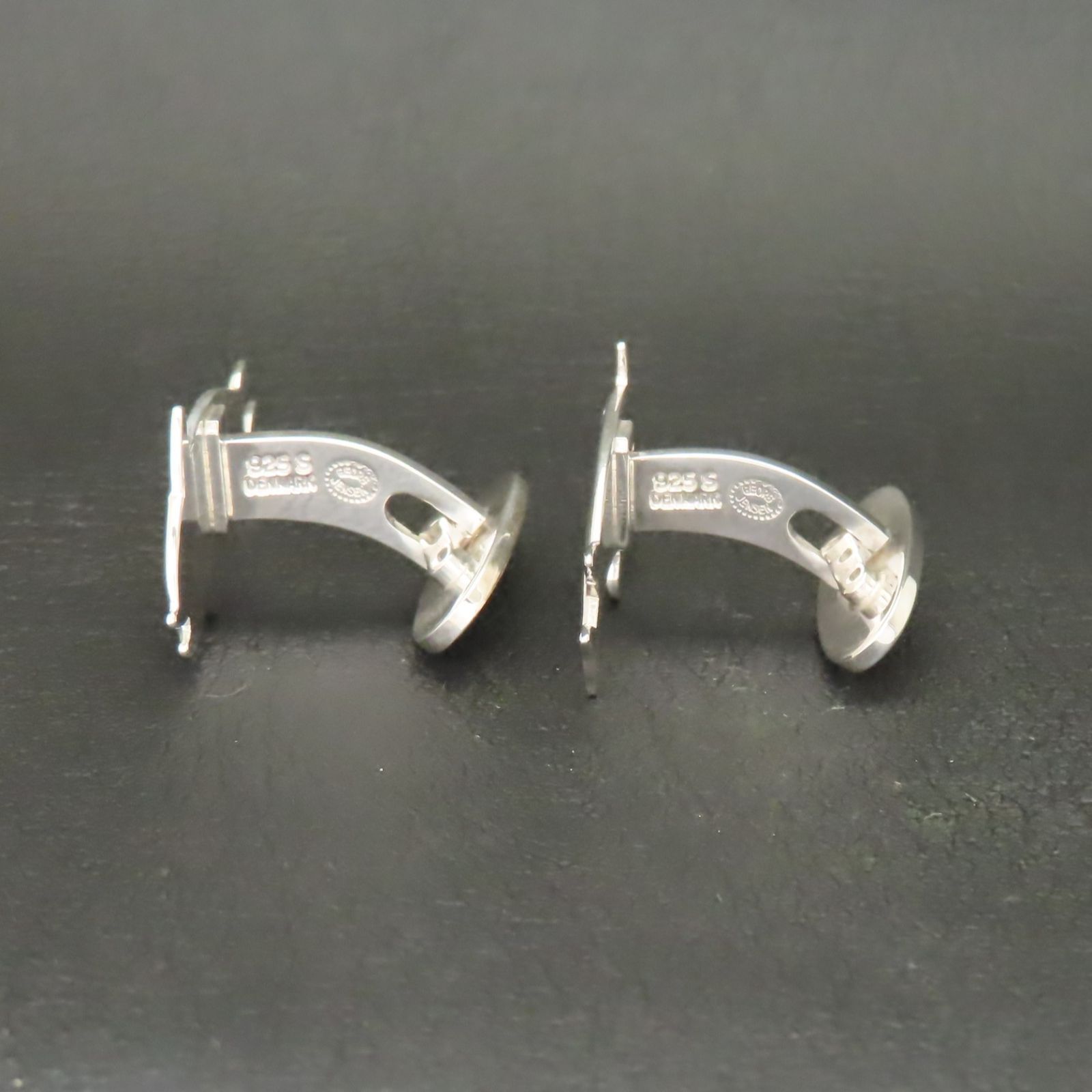 ジョージジェンセン 2連 イルカ カフリンクス カフスボタン シルバー