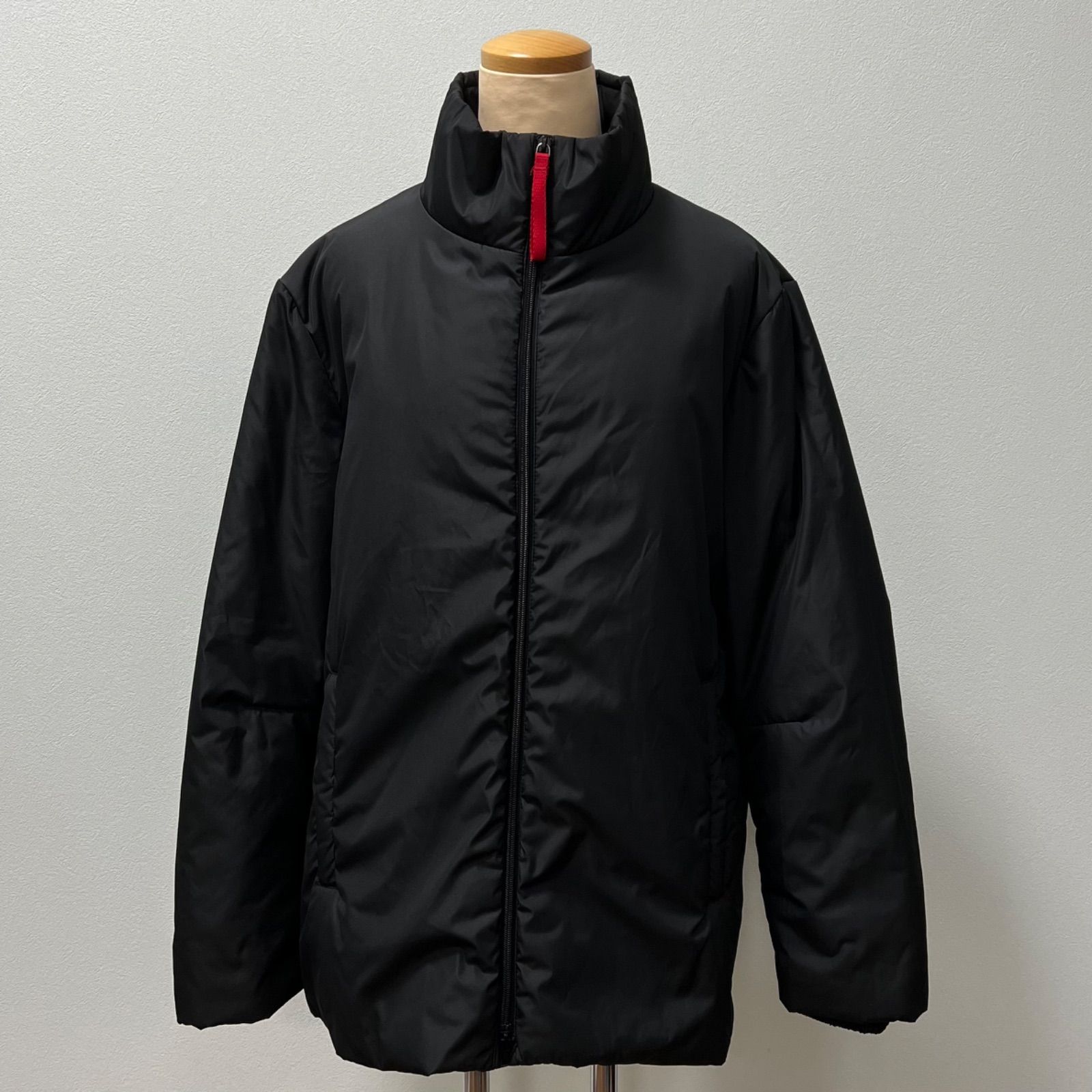 PRADA ダウンジャケット ブラック 48 PRADA プラダ ナイロン ダウンコート ジャケット ブラック