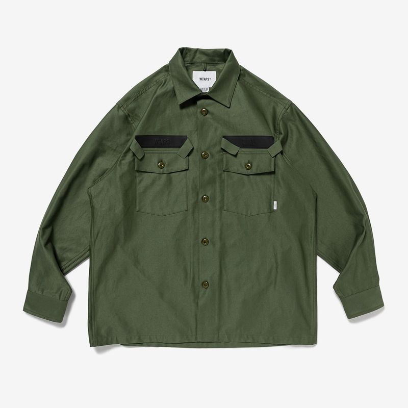 WTAPS CBW 01 LS SATIN IDENTITY   長袖シャツ   241CWDT-SHM02