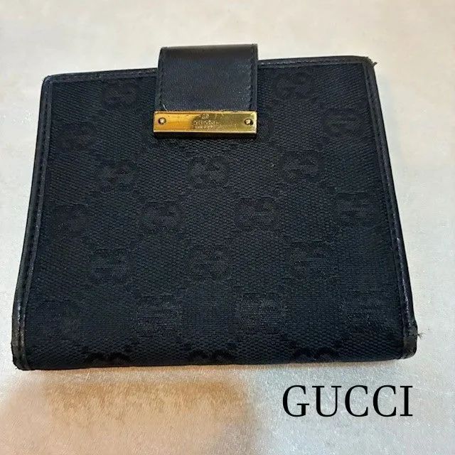 【極美品】GUCCI GGキャンバス コンパクトウォレット GUCCI グッチ 財布 二つ折りコンパクト財布 レディース カード