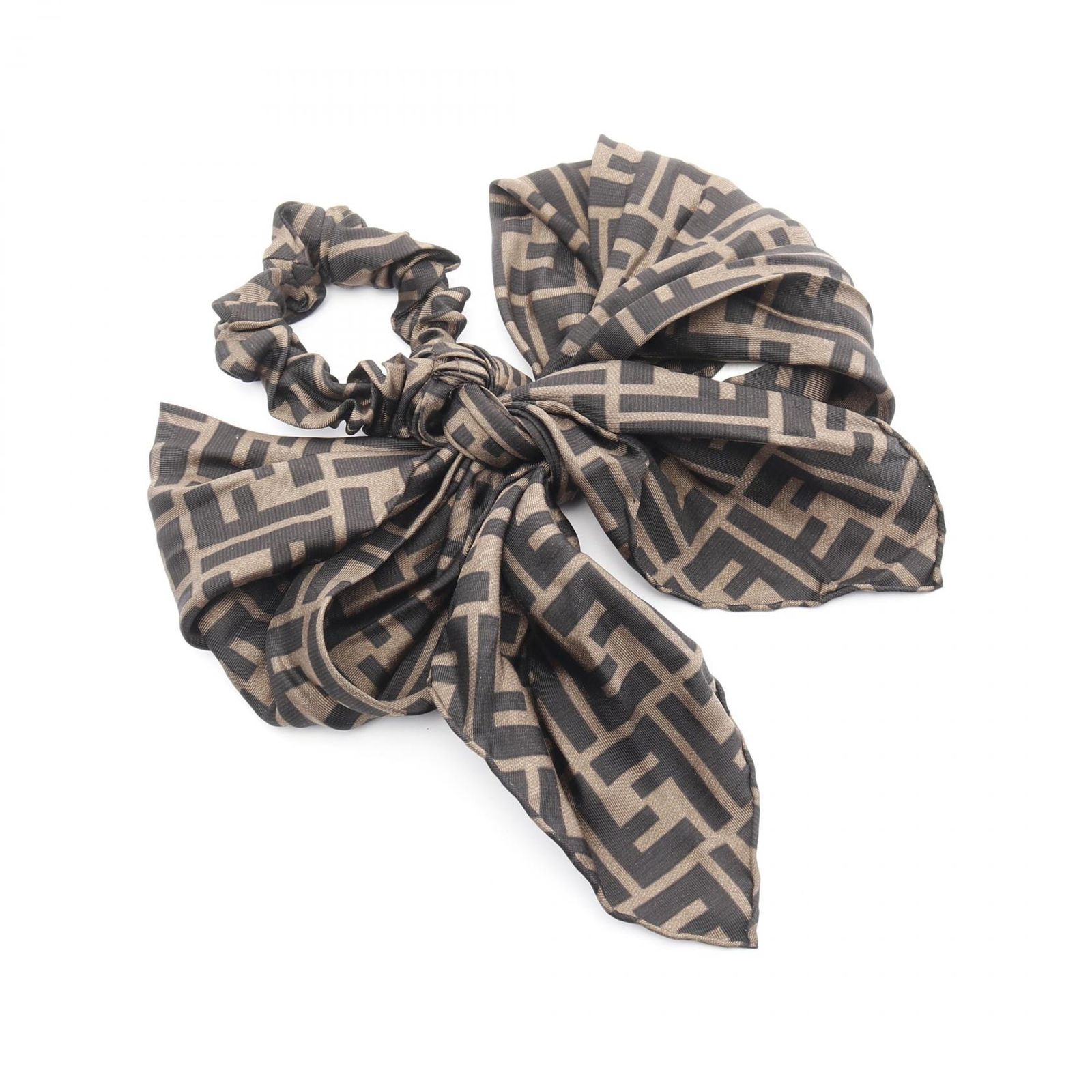 未使用品△FENDI／フェンディ レディース ぺカン柄 ラウンドフォルム 2つ折りPVC×レザーウォレット／財布 ブラック×カーキ 伊製 箱付き フェンディ ぺカンの通販