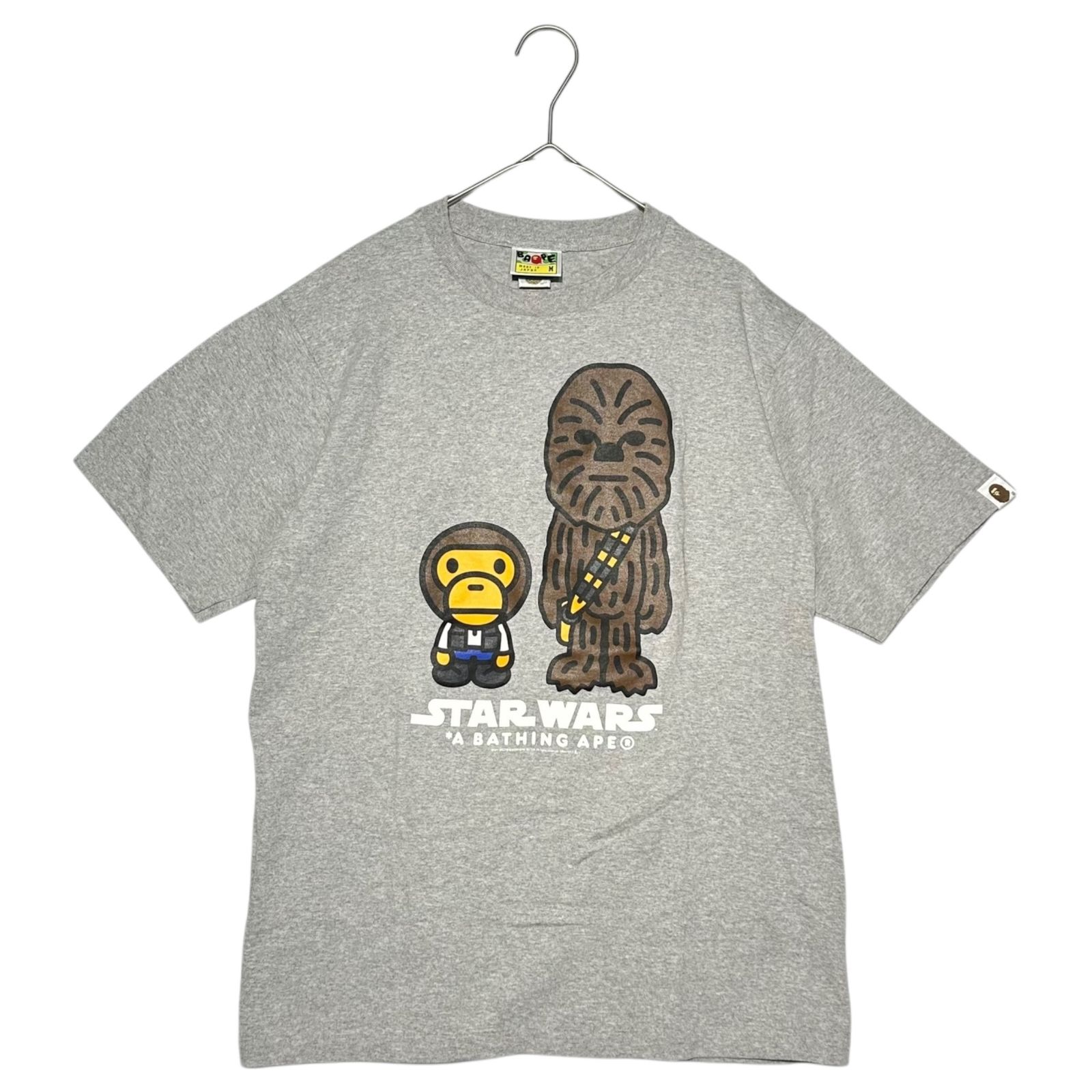 A BATHING APE アベイシングエイプ 2011 STAR WARS Milo Chewbacca Tee スターウォーズ チューバッカ マイロ プリント Tシャツ M グレー コラボ