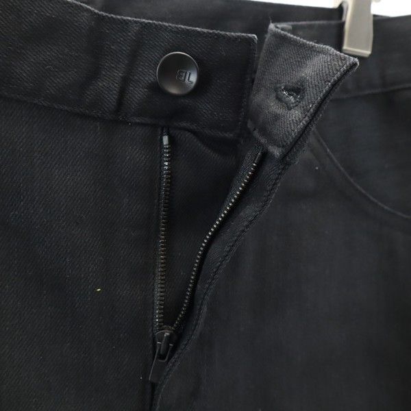 未使用 ジョンブル 日本製 BLACK LINE ブラックデニム ソリッド パンツ