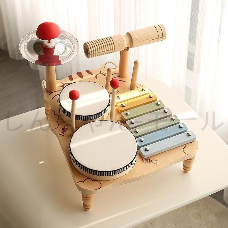木製打楽器セット シンバル付き 木製打楽器セット シンバル付き Amazon | TTETTZ 子供の音楽教育