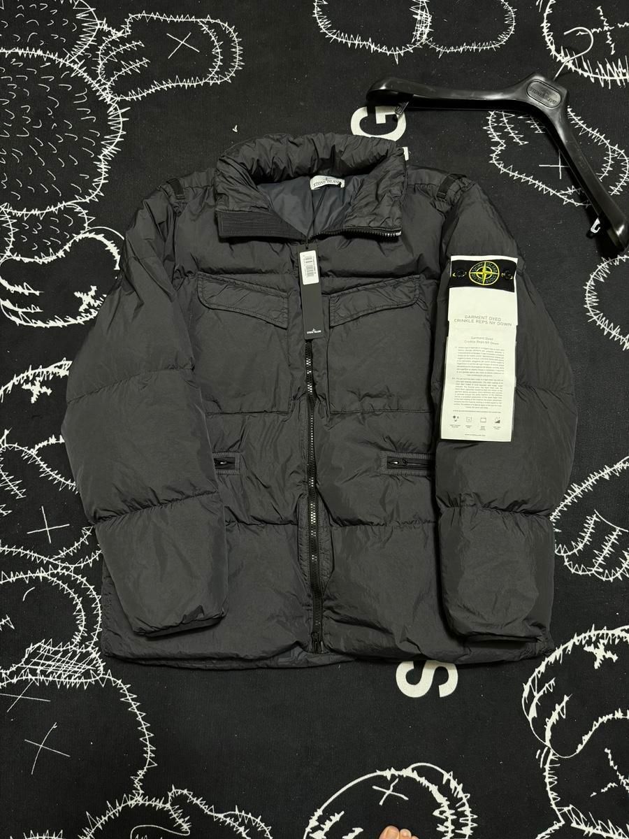 Stone クリンクルレプス ナイロンジャケット黒 プリマロフト Stone