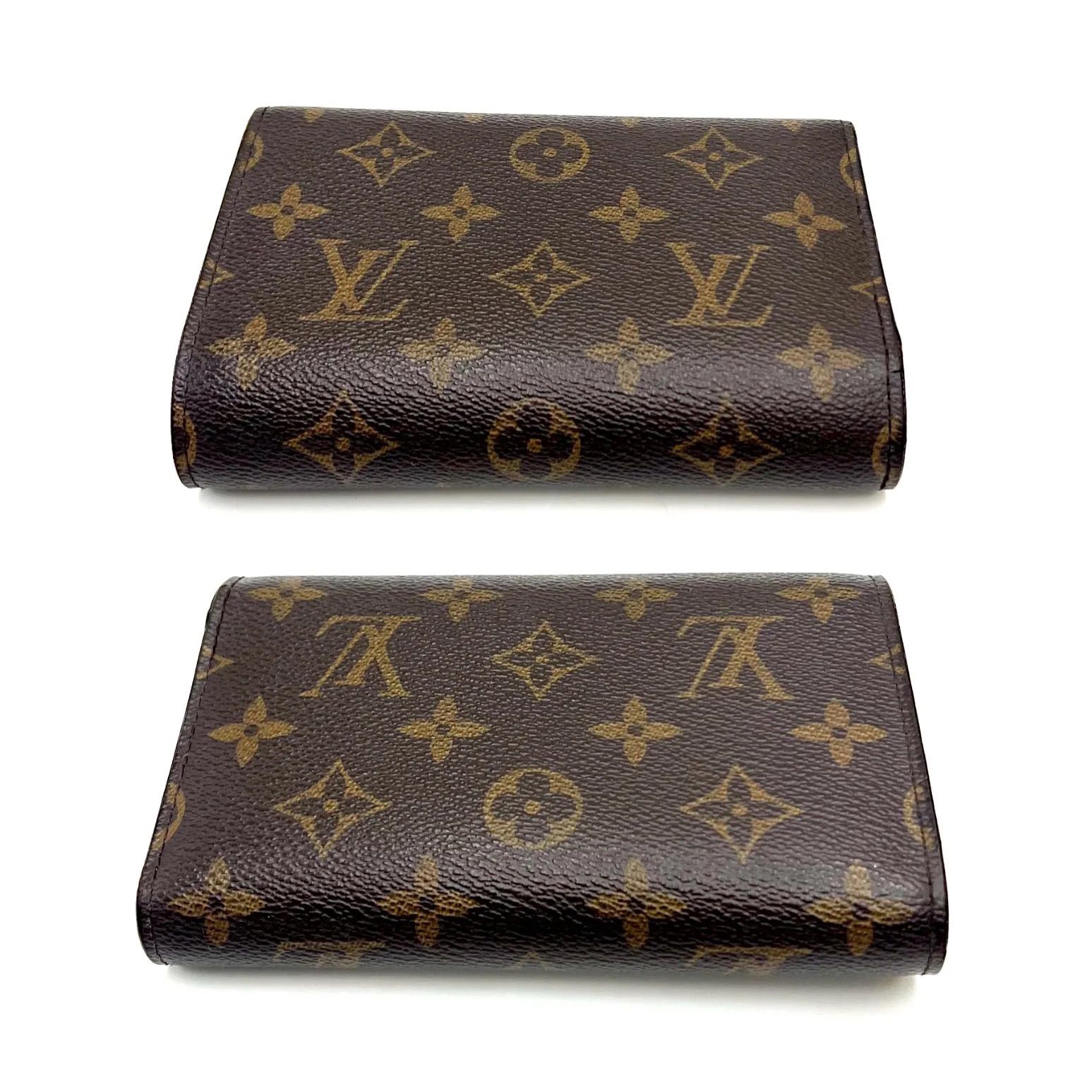 ルイヴィトン 折財布 モノグラム エテュイ パピエ 3つ折り ブラウン
