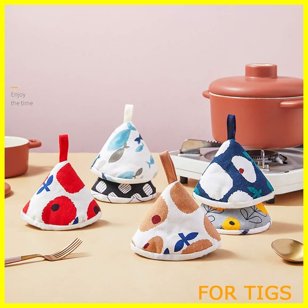 【しゃた】三角ミトン　ノブミトン　マルチクロス【オーダー分】 ＆NE 鍋つかみ 三角鍋つかみ ナチュラル チェック ストライプ