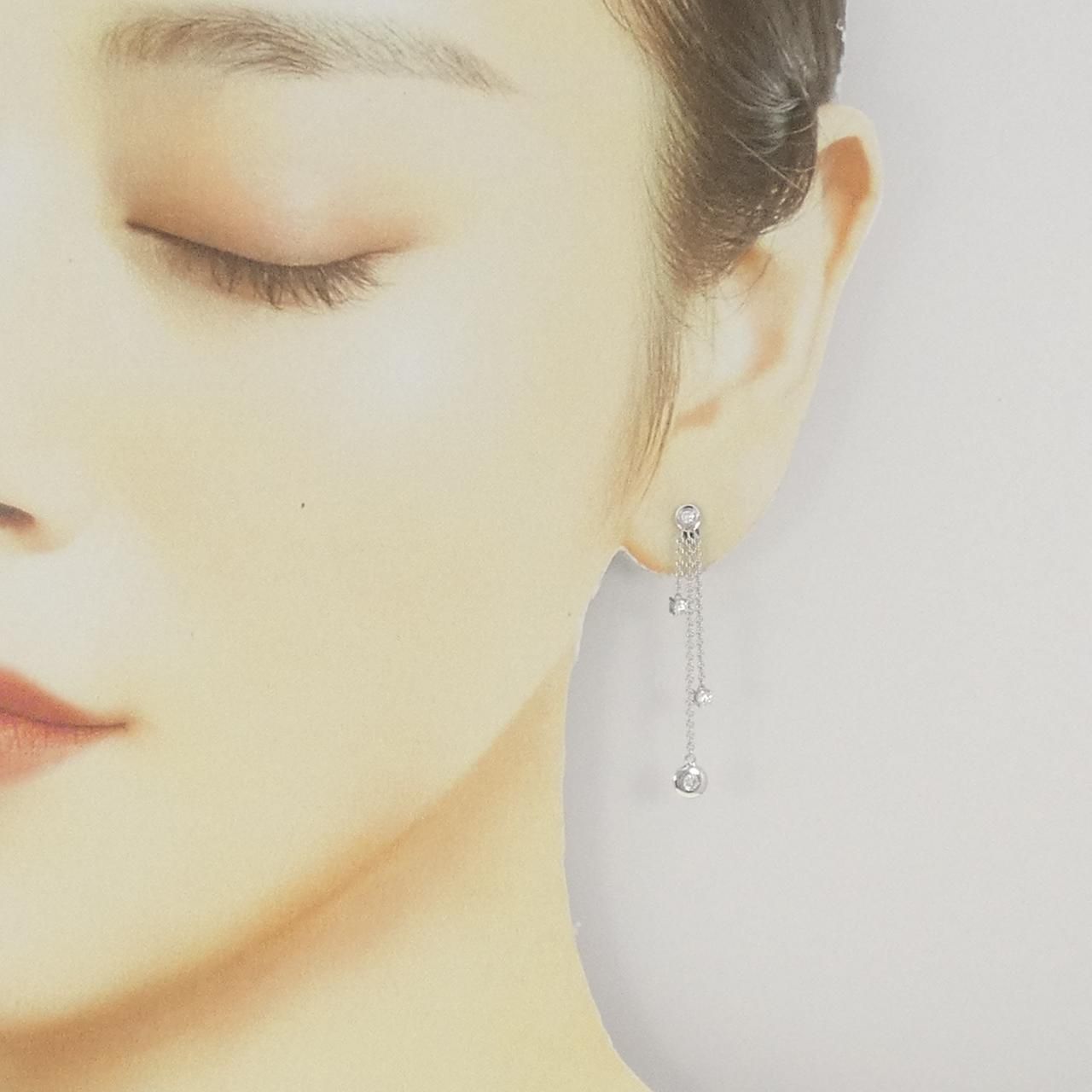 Tiffany K18YG Tフープピアス片耳
