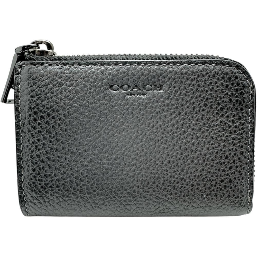 新品☆COACH コーチ　メンズ　コインケース　ダークグリーン　レザー COACH コーチ 小銭入れ スキニー ID ケース シグネチャー