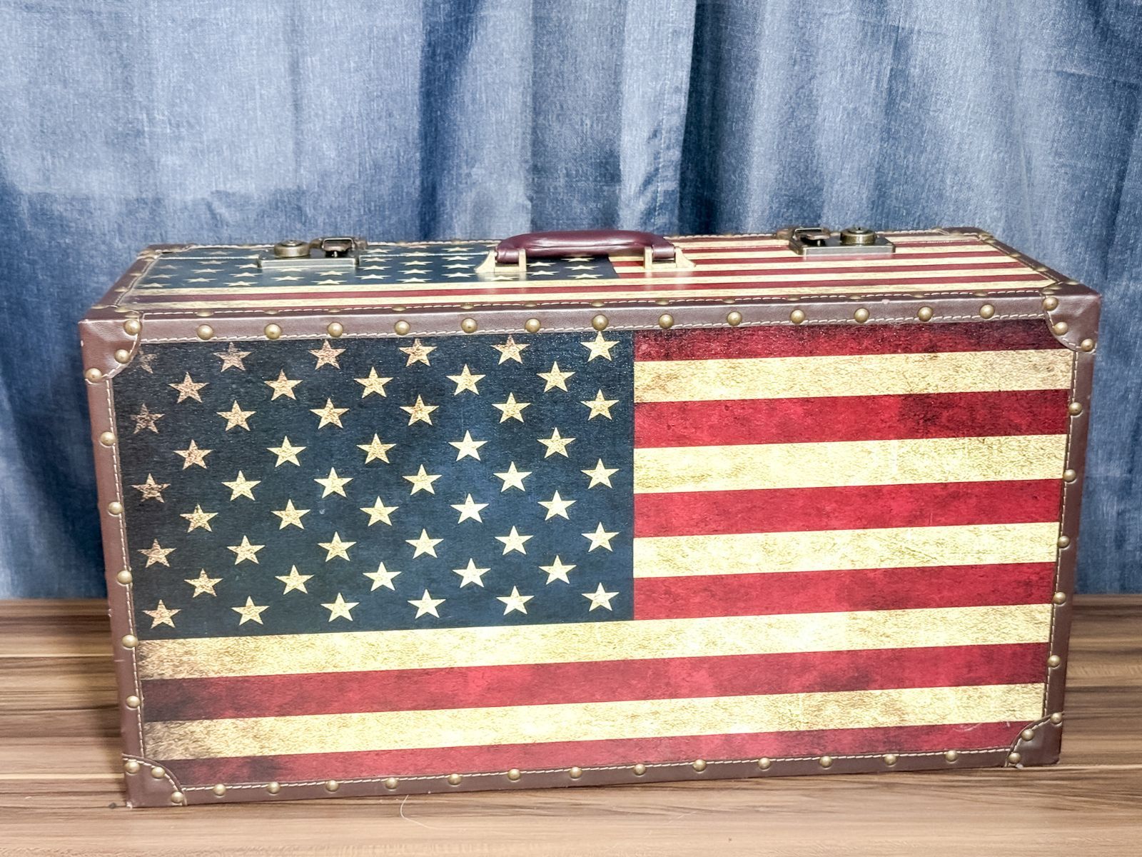 アメリカン ヴィンテージ 家具 アメリカ国旗 星条旗 トランク ボックス