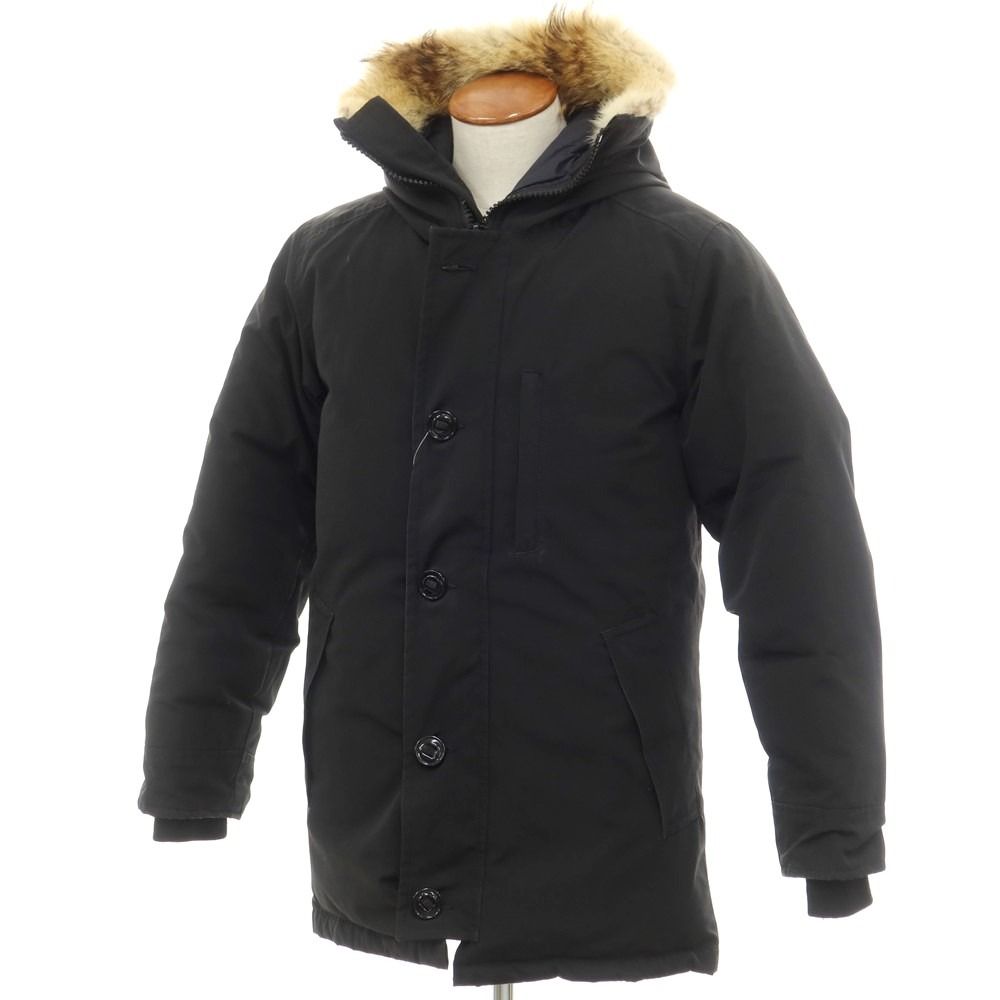 【中古】カナダグース CANADA GOOSE ポリエステルコットン フーデッド ファーダウンコート ブラック【サイズM】【メンズ】