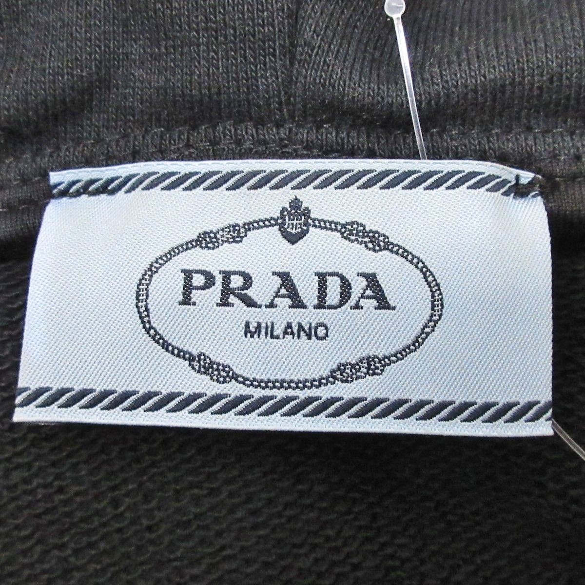 PRADA(プラダ) パーカー レディース ロゴ 138572 黒 長袖/ジップアップ ...