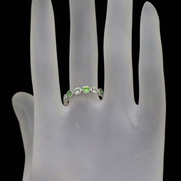 希少 Pt900 デマントイドガーネット ダイヤモンド リング 0.63ct D0  