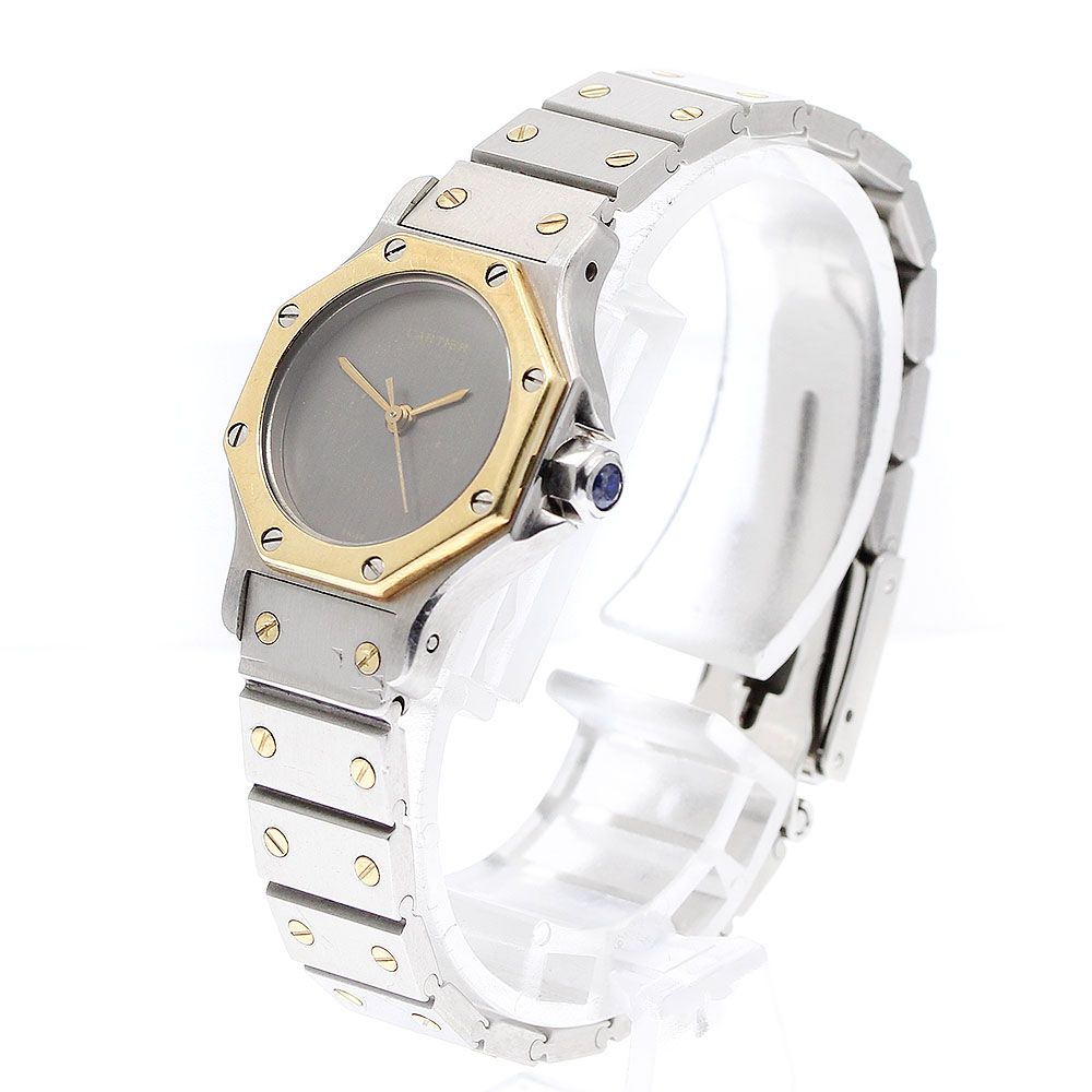 カルティエ CARTIER サントスオクタゴンSM Ref不明 コンビ 自動巻き  