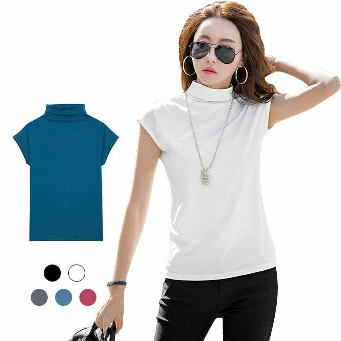 トランク●半袖/ハイネックカットソー/40/イエロー/レディース