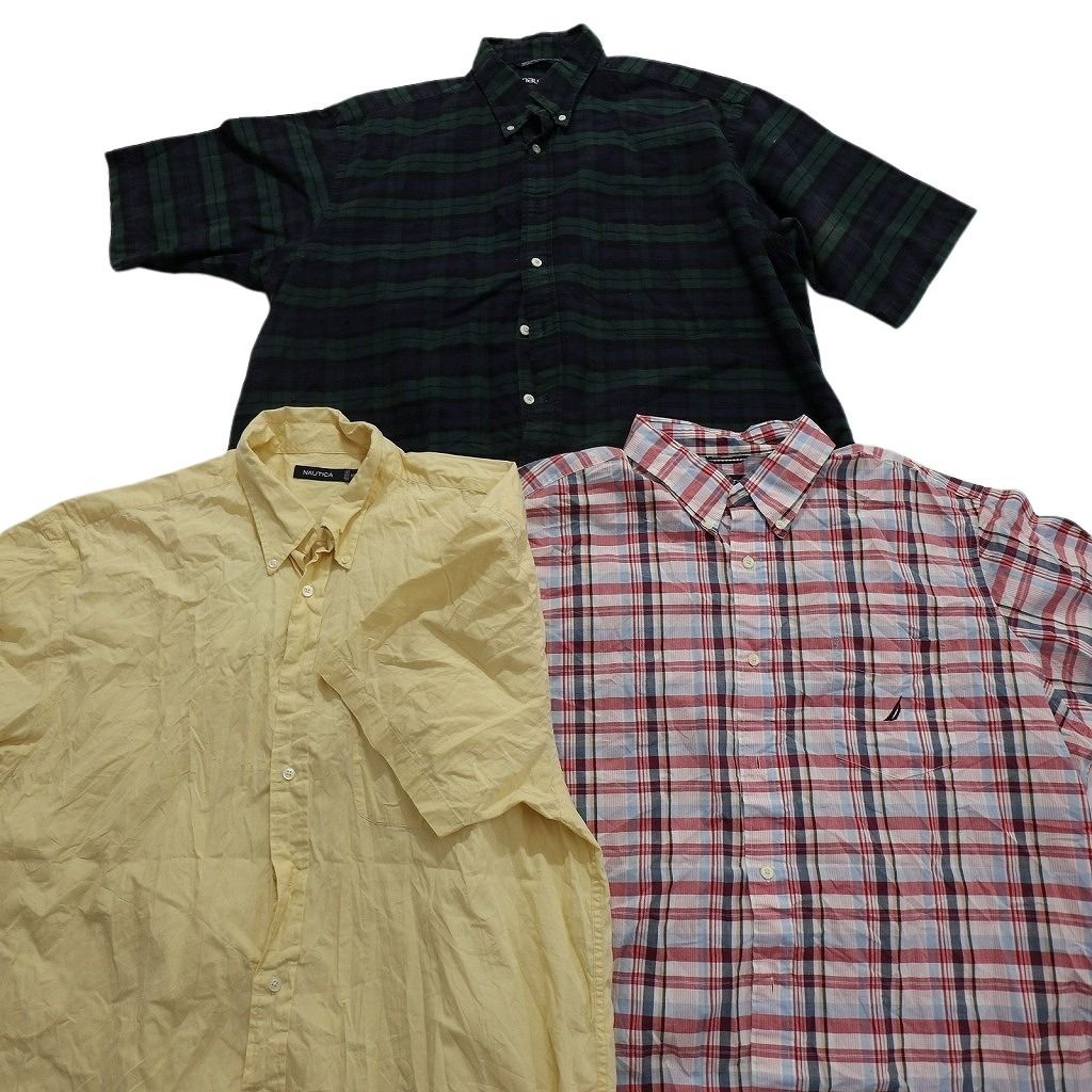 古着卸 まとめ売り ノーティカ NAUTICA 半袖シャツ 9枚セット (メンズ