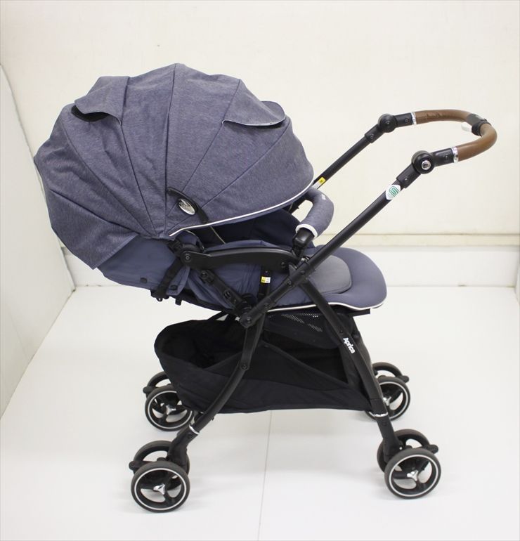 ラクーナ ビッテ クッション アニマーレ ブルーアットル BL 2107606 アップリカ製ベビーカー 生後1ヶ月~ クリーニング済み B474502