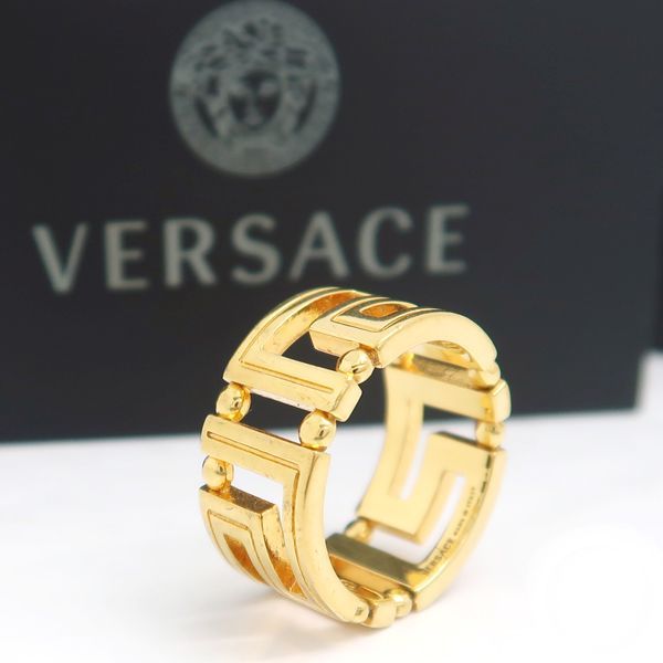 VERSACE グレカリング DG57594 19号 ゴールドトーン GP 指輪 箱タグ付