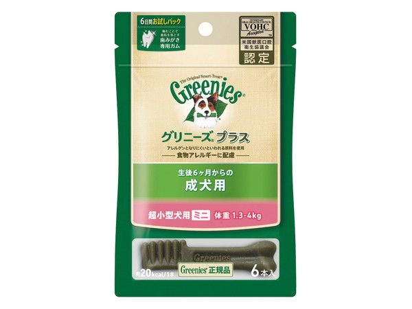 同梱不可 100個セット マースジャパンリミテッド グリニーズプラス 成犬用 超小型犬用 ミニ 1.3-4kg 6本入