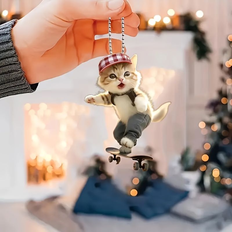 キーホルダー 子猫 ストリート系 二足歩行 2D アクリル 8cm