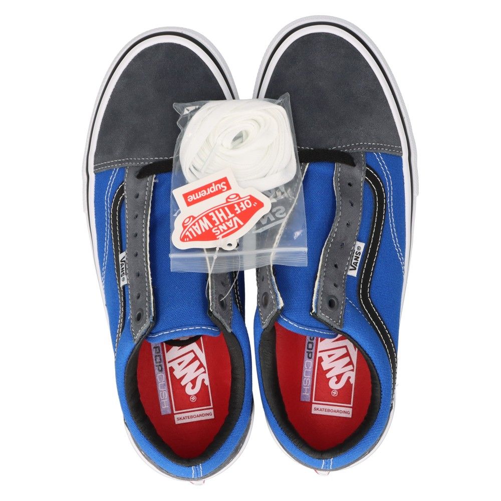 VANS (ヴァンズ) ×SUPREME OLD SKOOL VN0A5KRXCRB シュプリーム オールドスクールローカットスニーカー  US9/27cm ブラック/ブルー - メルカリ