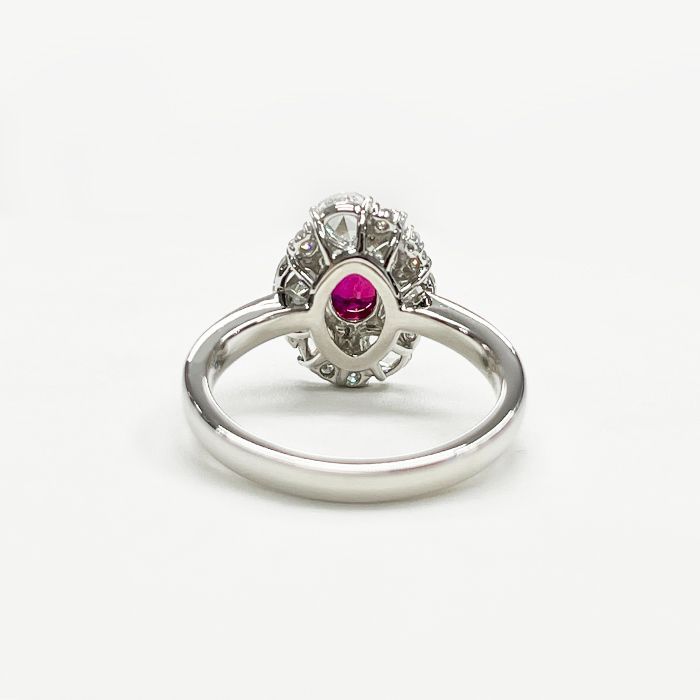 新品✨天然石 / 運送無料] 天然ルビーリング ローズカットダイアモンド  