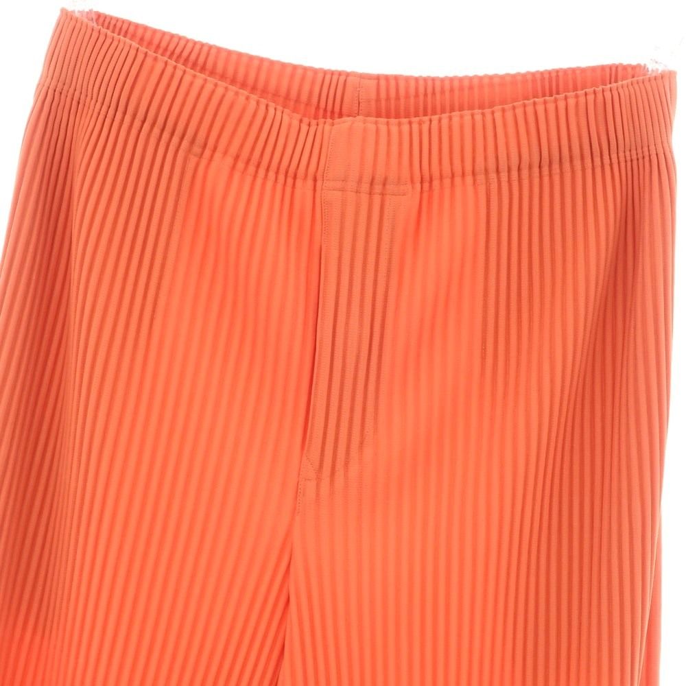 【中古】オム プリッセ イッセイミヤケ HOMME PLISSE ISSEY MIYAKE 2024年秋冬 プリーツ イージーパンツ オレンジ【サイズ表記なし（L位）】【メンズ】