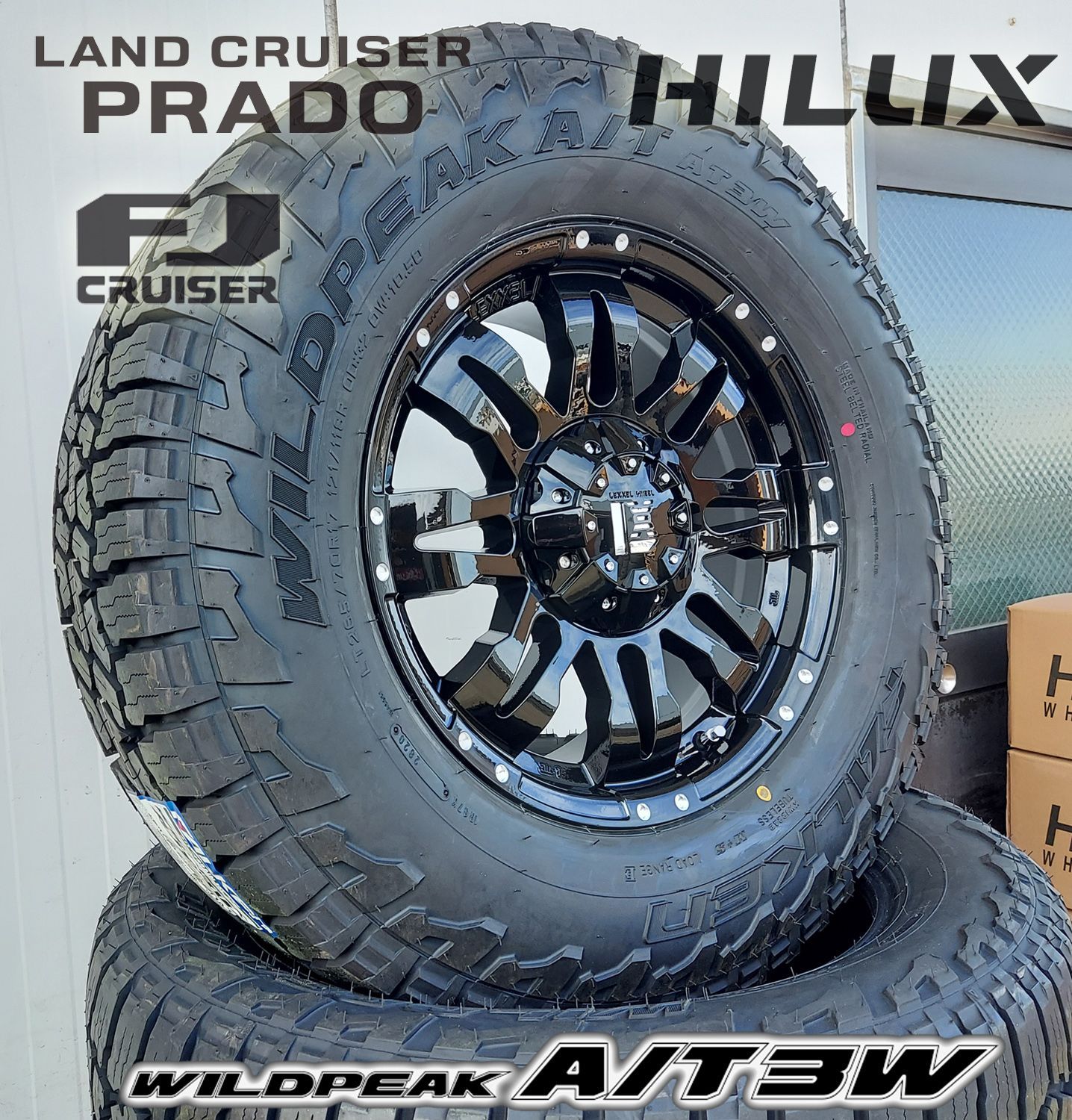 プラド ハイラックス FJ H3 タイヤホイールセット 17インチ Balano 