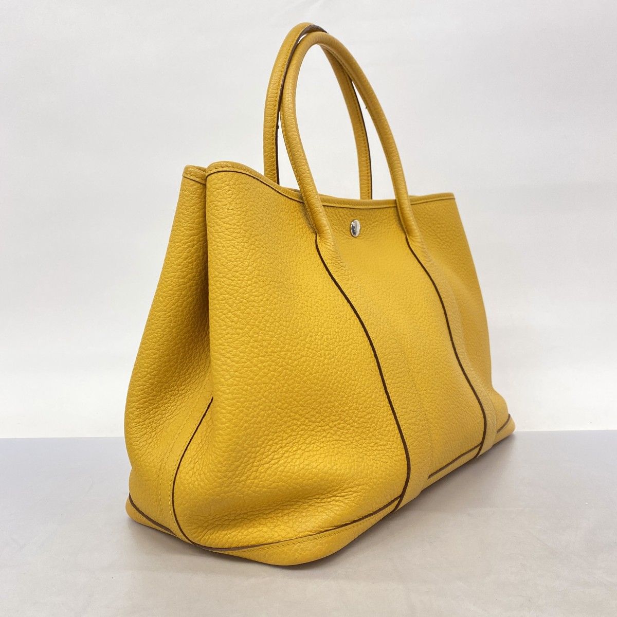 5ib2218-h エルメス トートバッグ ガーデンパーティPM ネゴンダ ジョーヌアンブル シルバー金具 D刻印 レディース