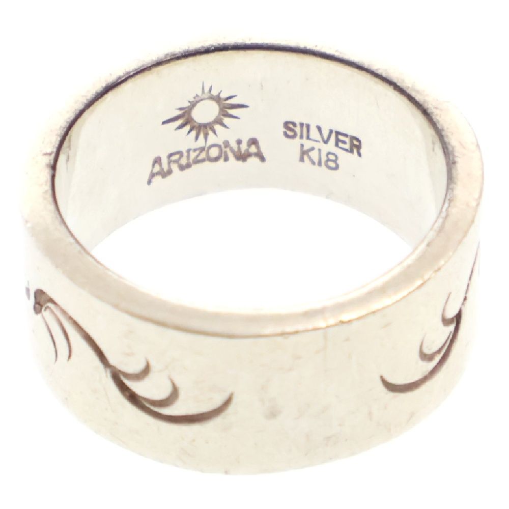 美品 ARIZONA FREEDOM K18 太陽神 アラベスク フリーリング 研磨済】 ARIZONA FREEDOM K18 silver925 リング 18.5号 太陽神