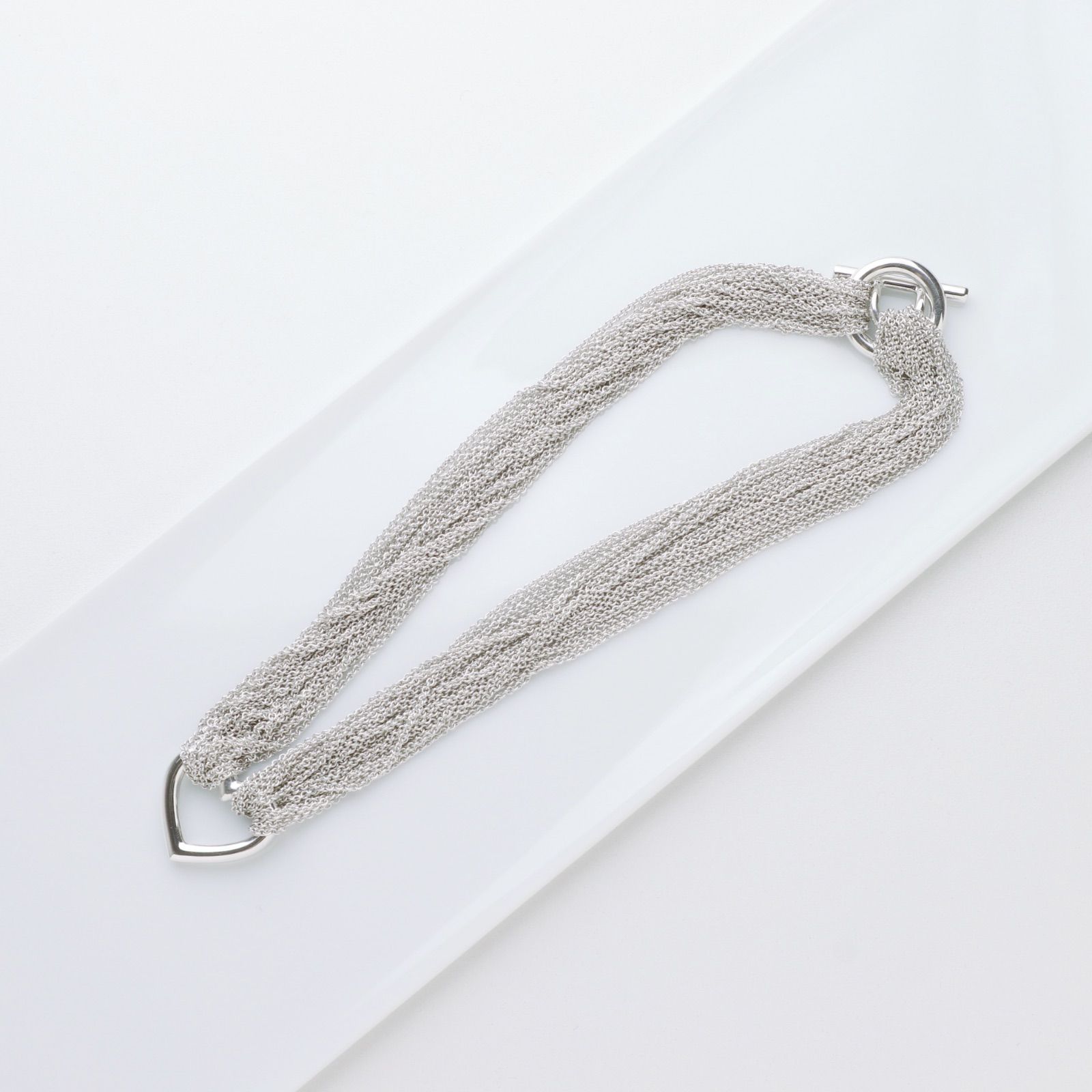 ◇美品 TIFFANY&Co. ティファニー ハート 10連 チェーン トグル