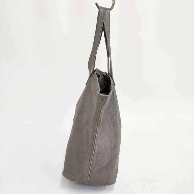 MARGARET HOWELL レザー トートバッグ グレー レディース