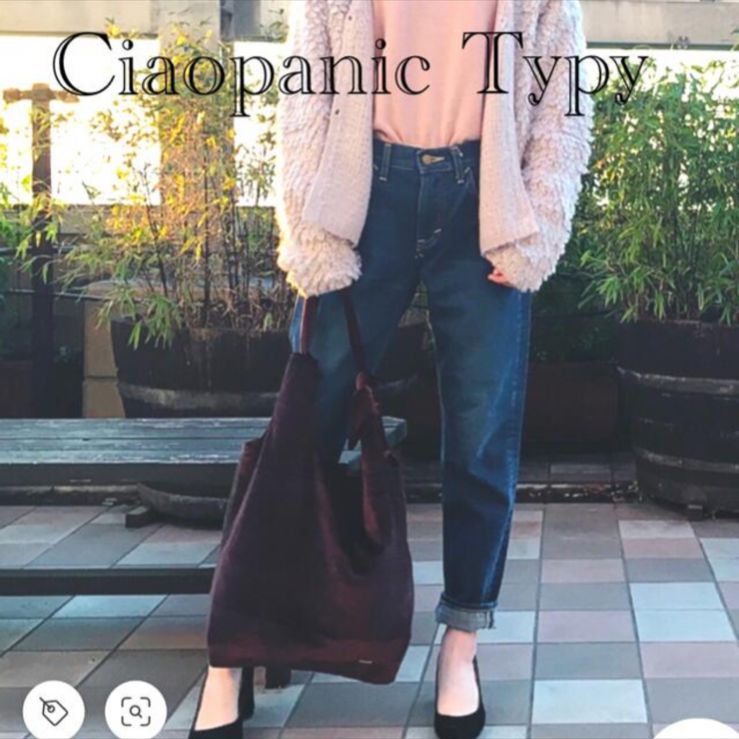 ☆CIAOPANIC TYPY☆チャオパニック ベロア切替え2wayトートバッグ