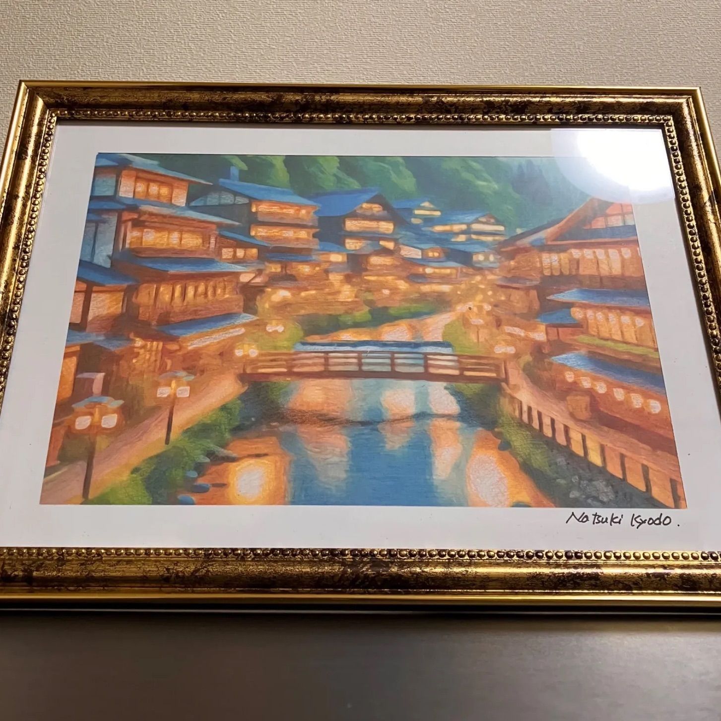 ジブリアート16 千と千尋の神隠しより「渋温泉」　額縁寸法32.7㎝×24.0㎝ ジブリアート16 千と千尋の神隠しより「渋温泉」 額装品 額縁