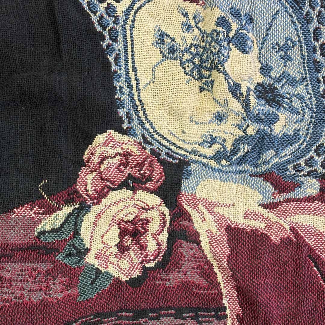 vintageラグ カーペット フラワー 花瓶 レトロ 1892 - メルカリ