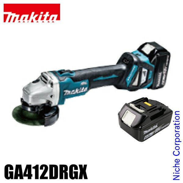 マキタ 充電式ディスクグラインダ バッテリ2本 GA412DRGX